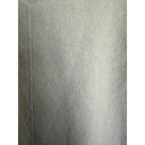 Bianco & Blu Women's Medium Wool Blend Light Grey V-neck Sweater - Picture 4 of 7